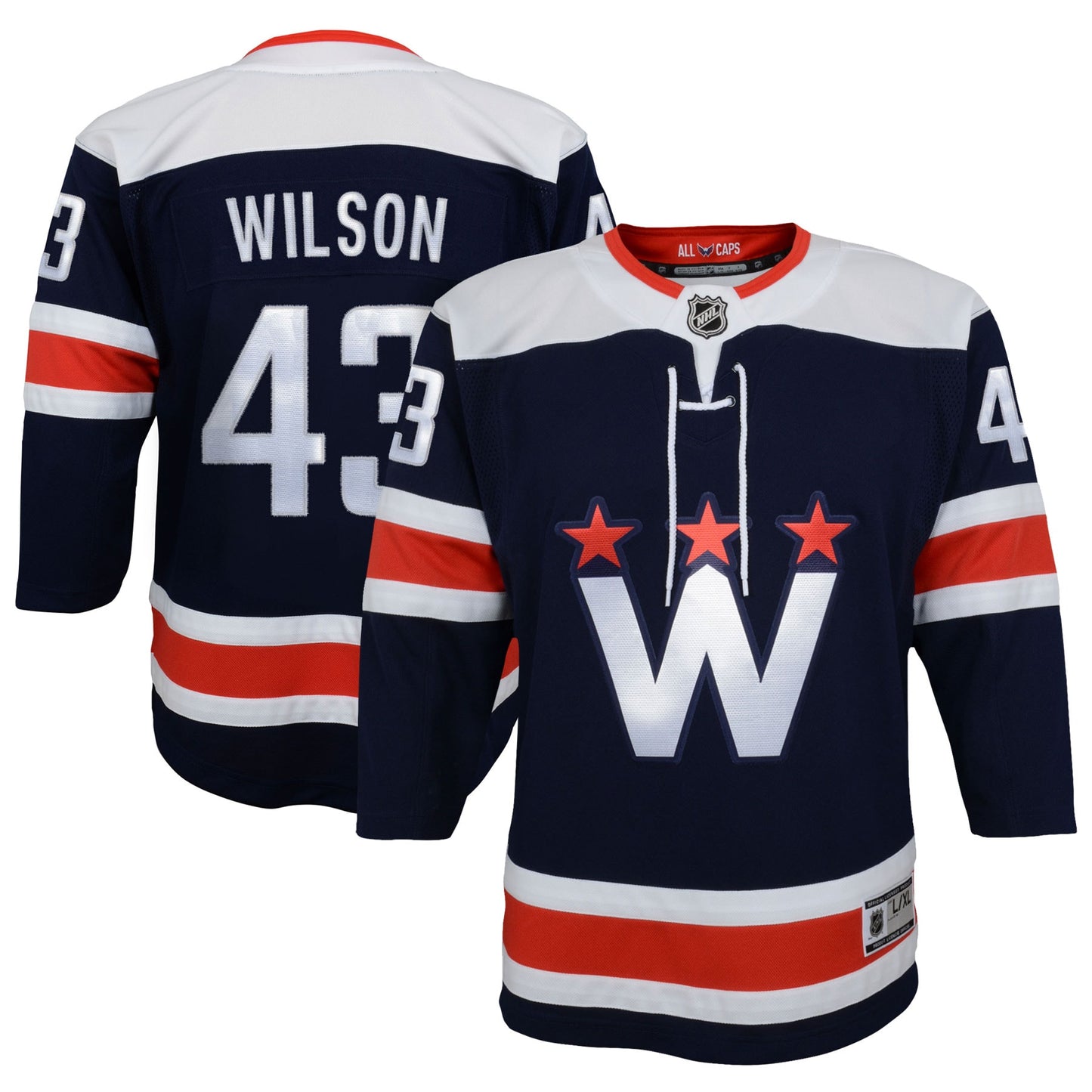 Tom Wilson Washington Capitals Youth 2020/21 Alternate Premier Player Jersey - Navy