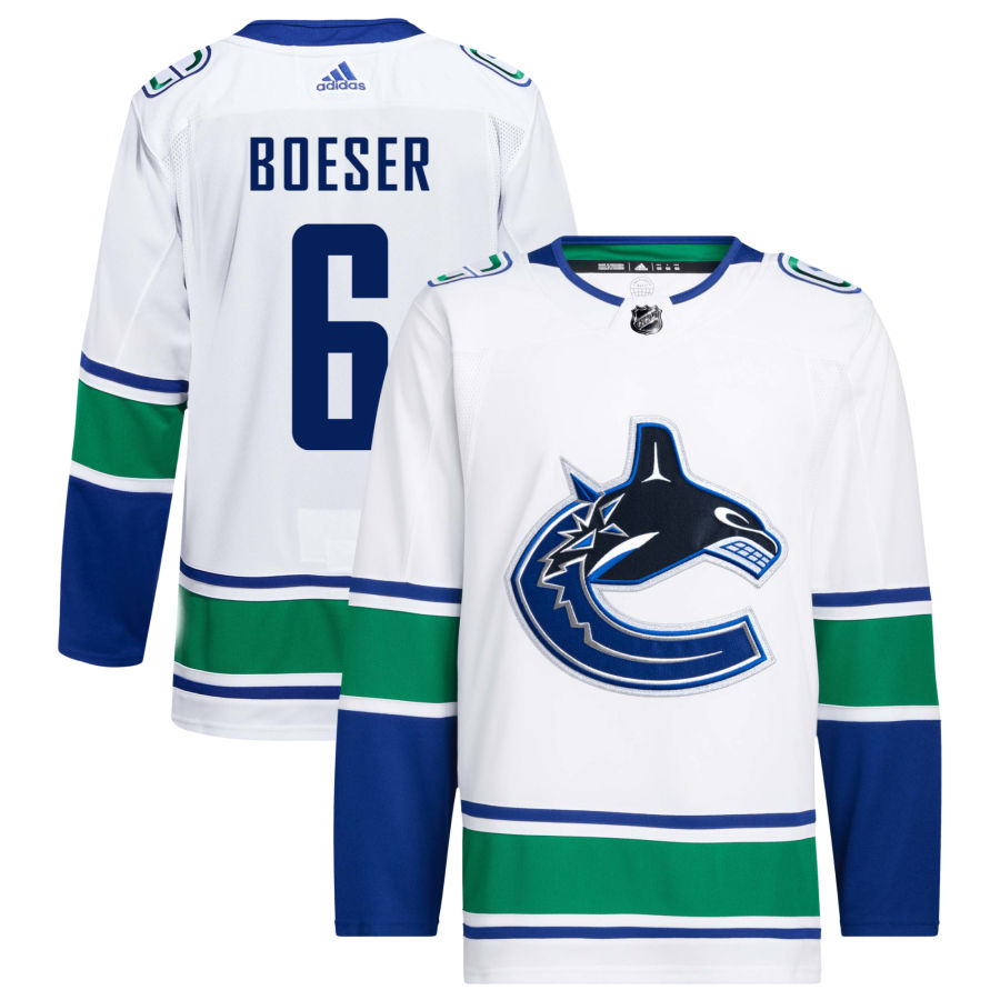 Brock Boeser Vancouver Canucks adidas Away Primegreen Authentic Pro Jersey - White